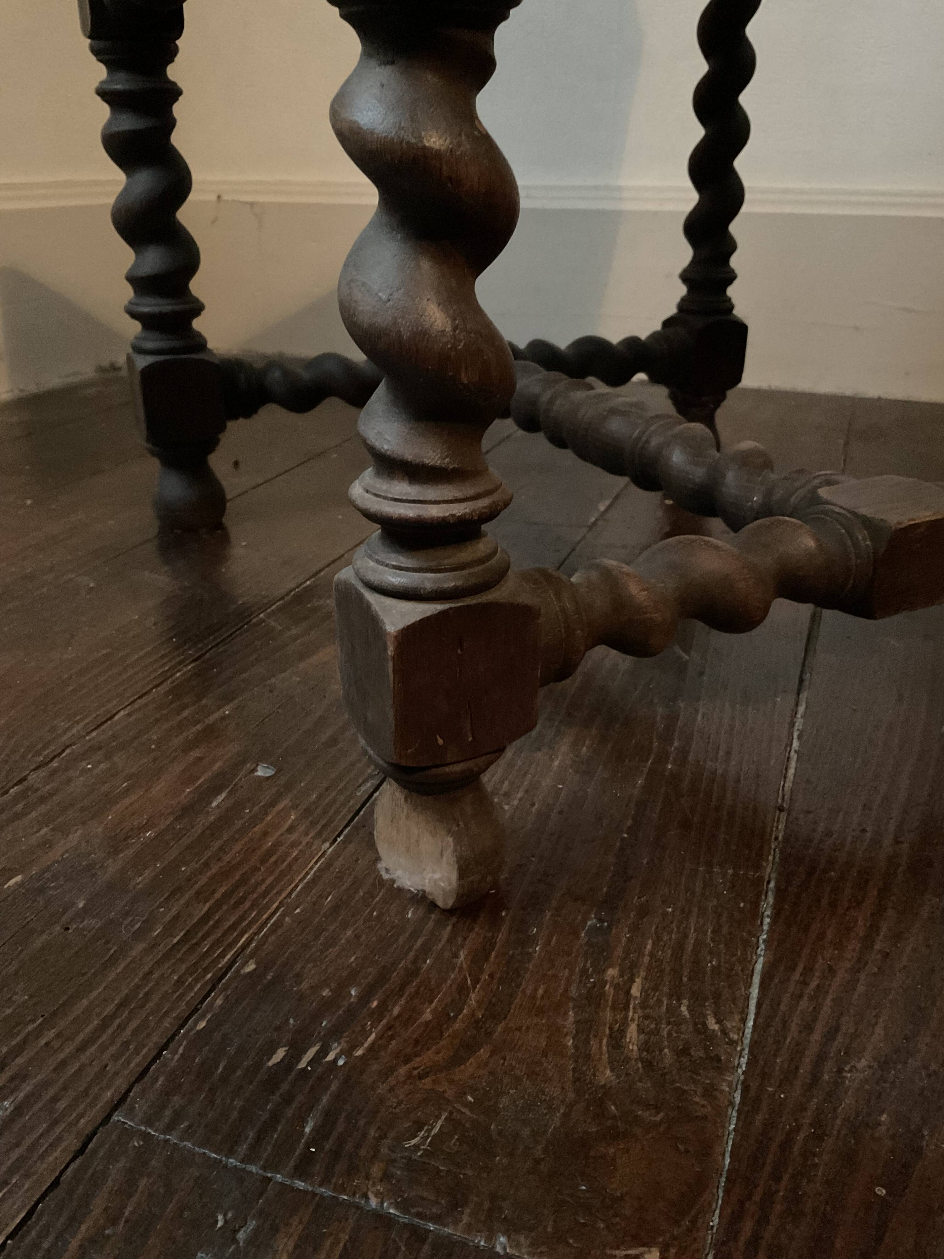 Pair of Louis XIII style oak chairs