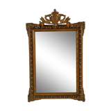 Miroir Napoléon III, doré avec fronton - 105x67cm