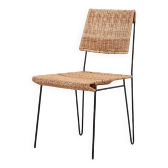 Rattan side chair by Carl Auböck