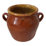 Glazed terracotta pot