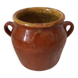 Glazed terracotta pot