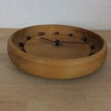 Wall clock in elm wood design
