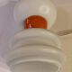Bedside lamp in opaline glass and orange metal, 1970s