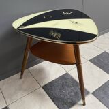 Triangular glass table from the 1960s