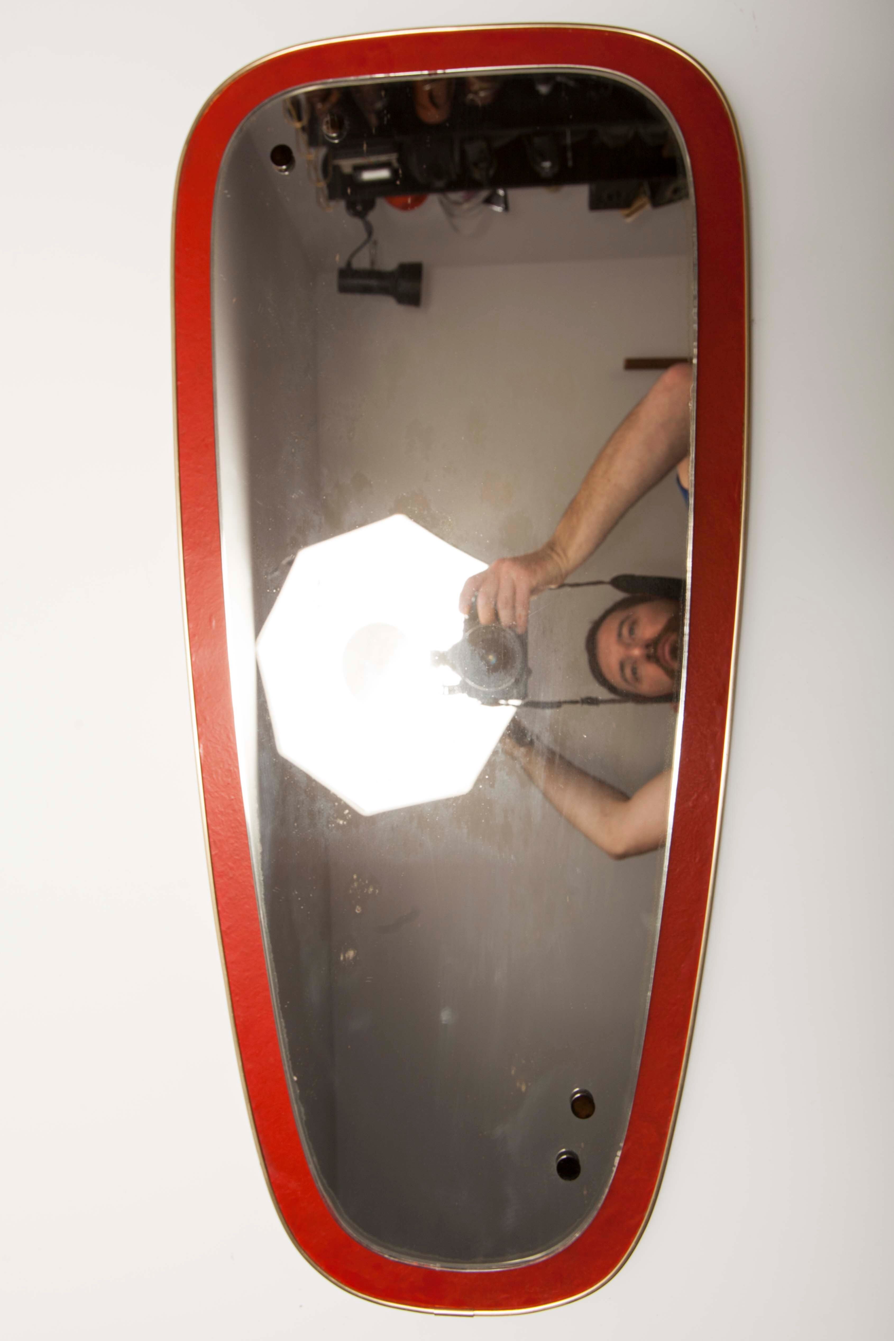 Mirror symmetrical 60's Red 82x37cm
