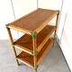 Low bamboo and rattan shelf from the 80s