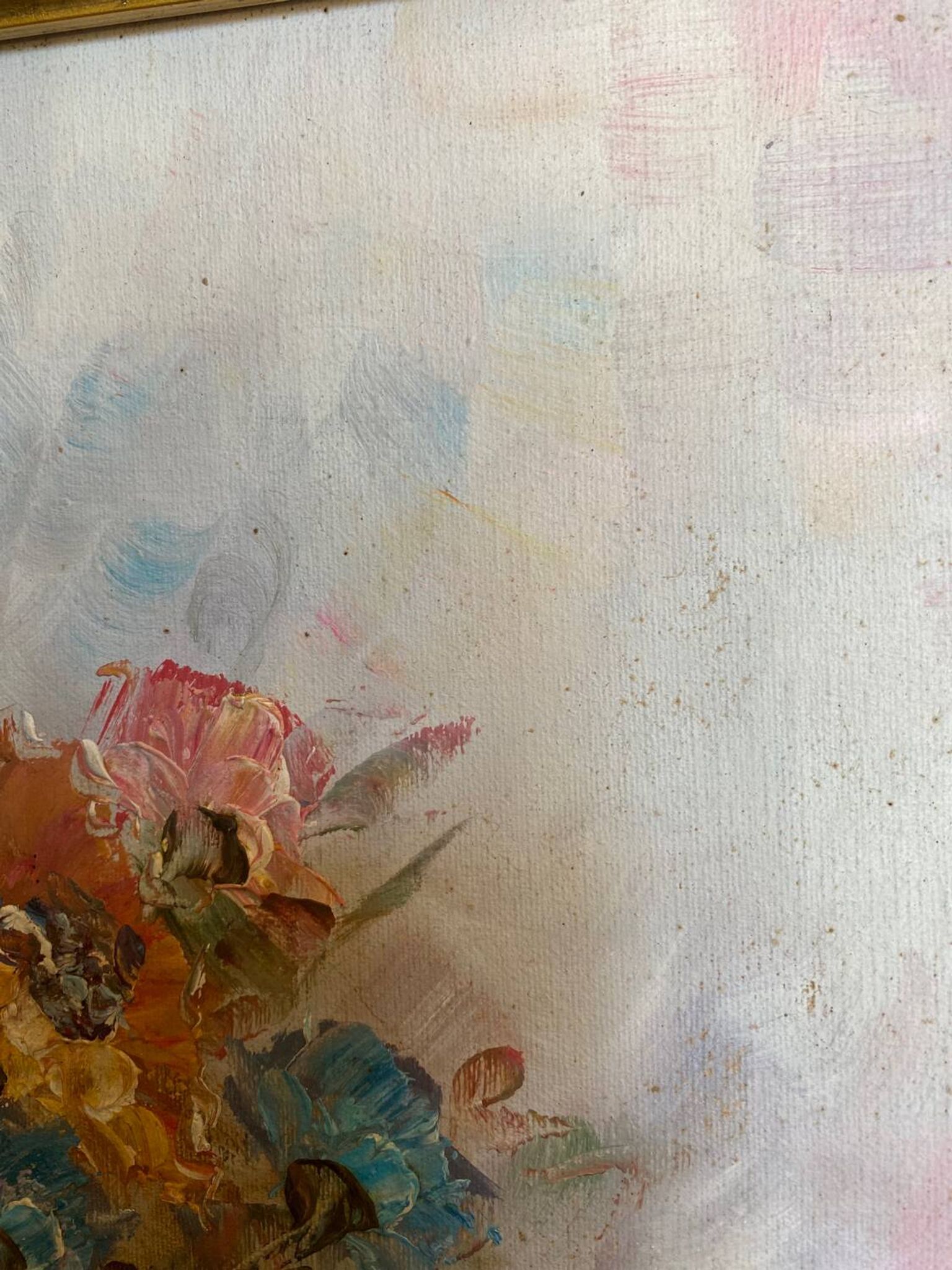 Tableau huile sur toile bouquet