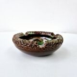 Empty Ashtray Pocket Cup Vintage Ceramic AC Pottery Blue Gradients