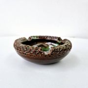Empty Ashtray Pocket Cup Vintage Ceramic AC Pottery Blue Gradients
