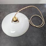 Suspension, Art Deco portable lamp in smooth opaline
