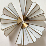 Glass paste fan wall lamp