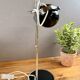 Lampe vintage orientable style space age – métal chromé et noir