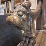 Banc coffre en bois sculpté XIX siècle