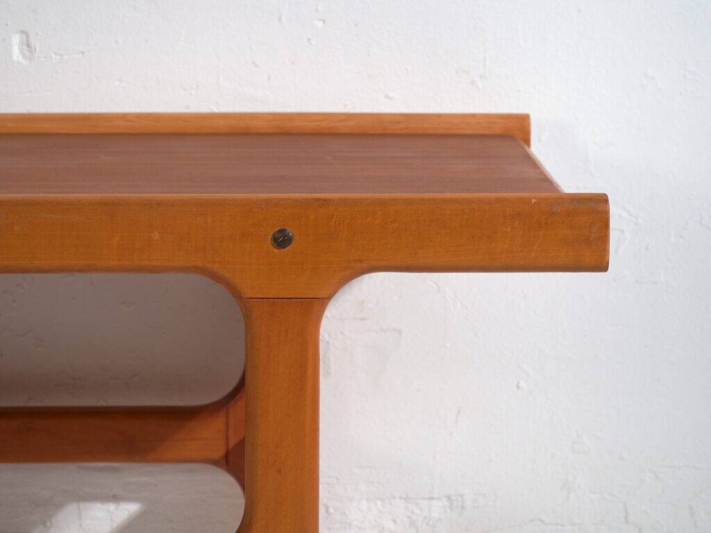 Table basse vintage en teck et hêtre style scandinave – Scandinavie, vers 1960