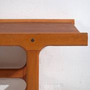 Table basse vintage en teck et hêtre style scandinave – Scandinavie, vers 1960