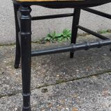 Pair of Napoleon III chairs in blackened wood