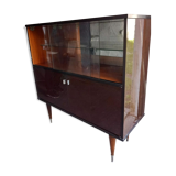 Showcase storage Mahogany lacquered vintage