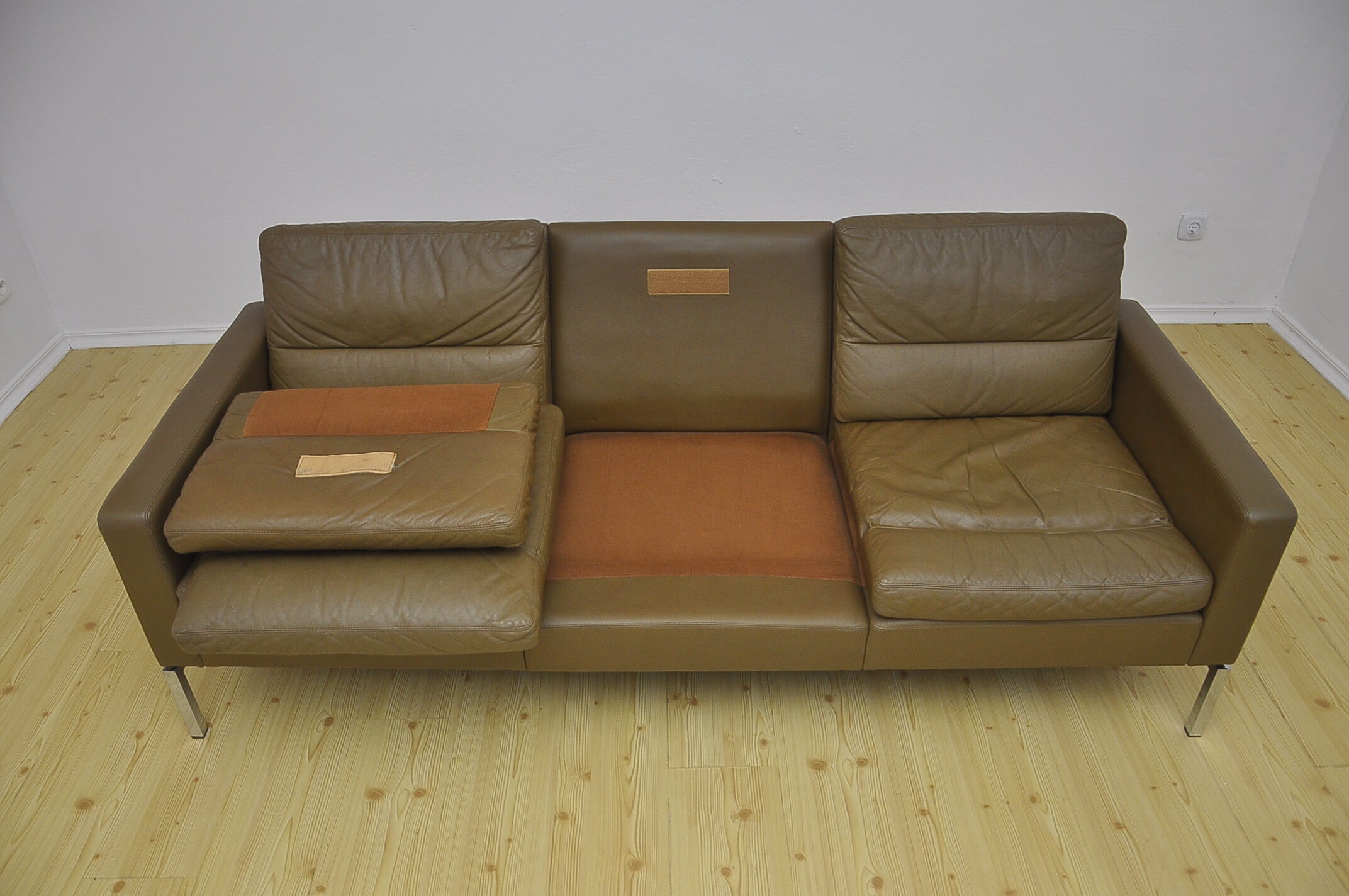 Leather sofa and armchair by Hans Peter Piehl for Wilkhahn, 1960s