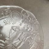 Vintage Swedish glass plate Doran by Goran Warff for Kosta Boda