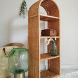 Vintage rattan shelf