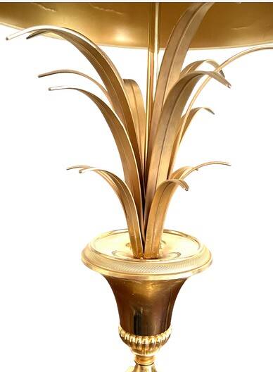 Pair of palm lamps in gilded brass – Maison Boulanger, circa 1980