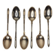 6 Art Nouveau silver-plated coffee spoons