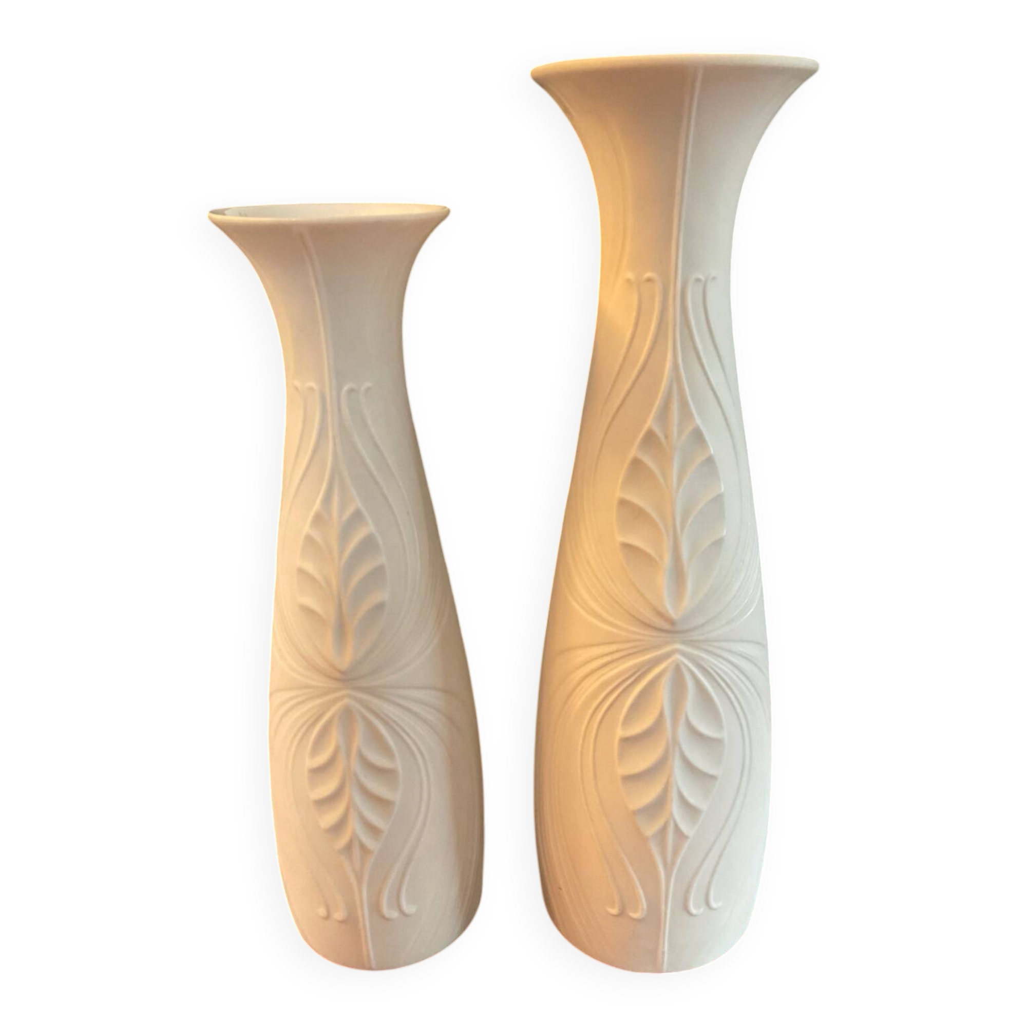 Pair of Op Art vases KPM Germany porcelain from the 1960s.