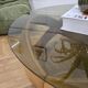 Vintage round wooden coffee table
