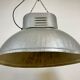 Oval industrial polish factory pendant lamp from mesko, 1970s