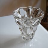 Vintage crystal vase, glassware to be identified, circa 1950 - 1960.