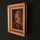 G. Schill, Portrait of a man in a nightcap with a pipe, 1930s, oil on canvas, framed