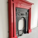 Cast Iron Fireplace with Wooden Surround