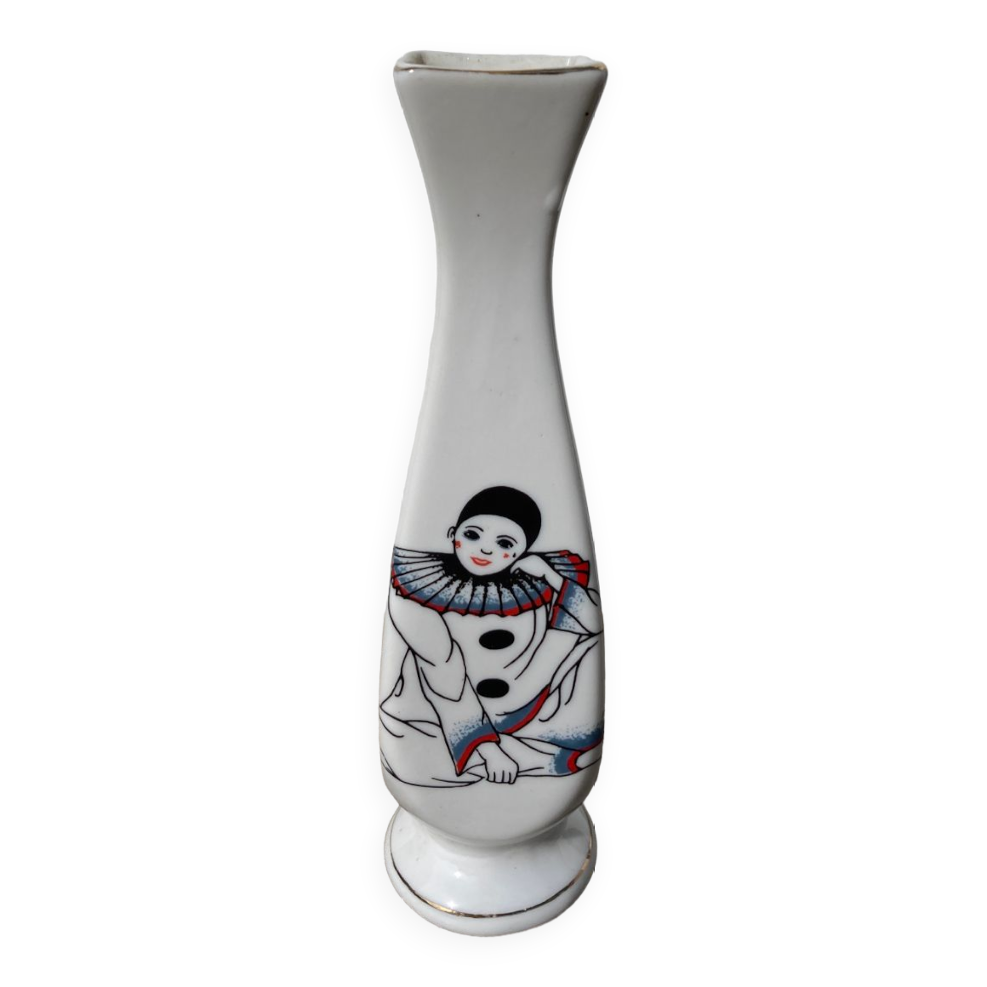 Petit vase blanc pierrot