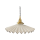 Suspension vintage en opaline blanche dentelée