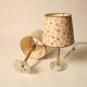Pair of lamps with hand-painted floral shades