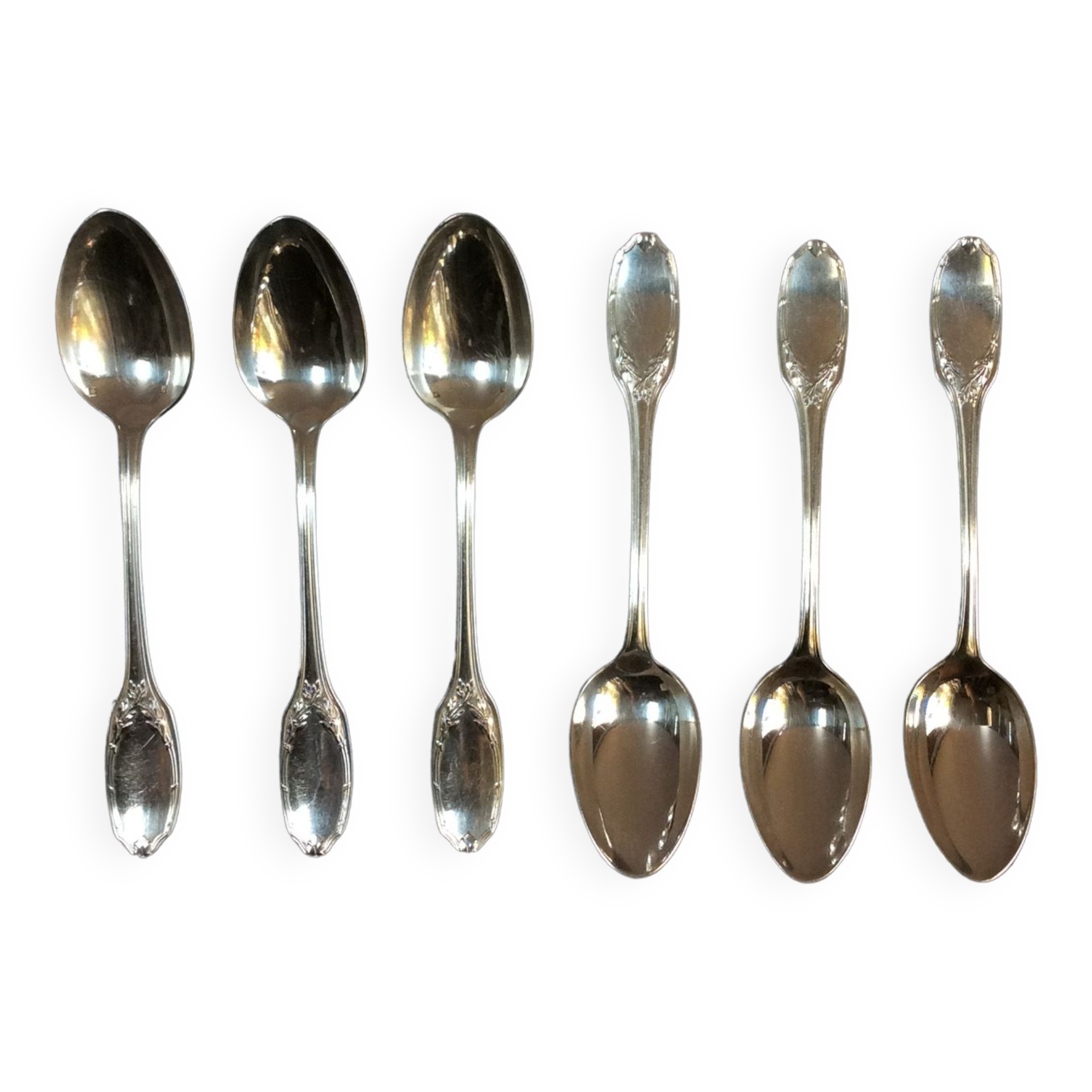 6 floral teaspoons