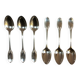 6 floral teaspoons