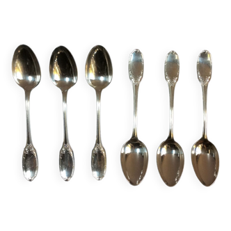 6 floral teaspoons