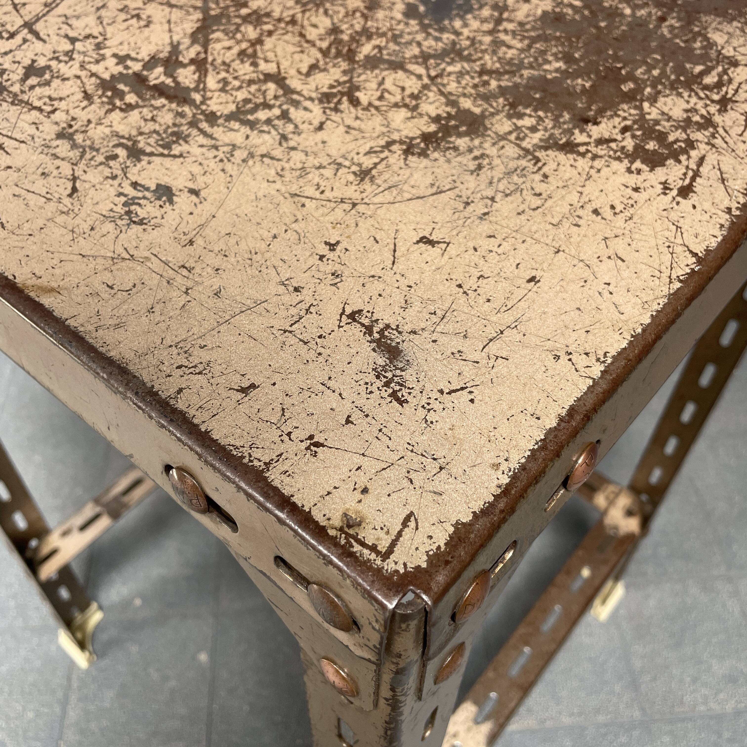 Industrial vintage iron side table