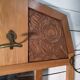 Art Deco coat rack wardrobe in solid oak