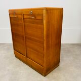 Double curtain binder cabinet