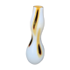 Soliflore vase in beige opaline and brown design and vintage
