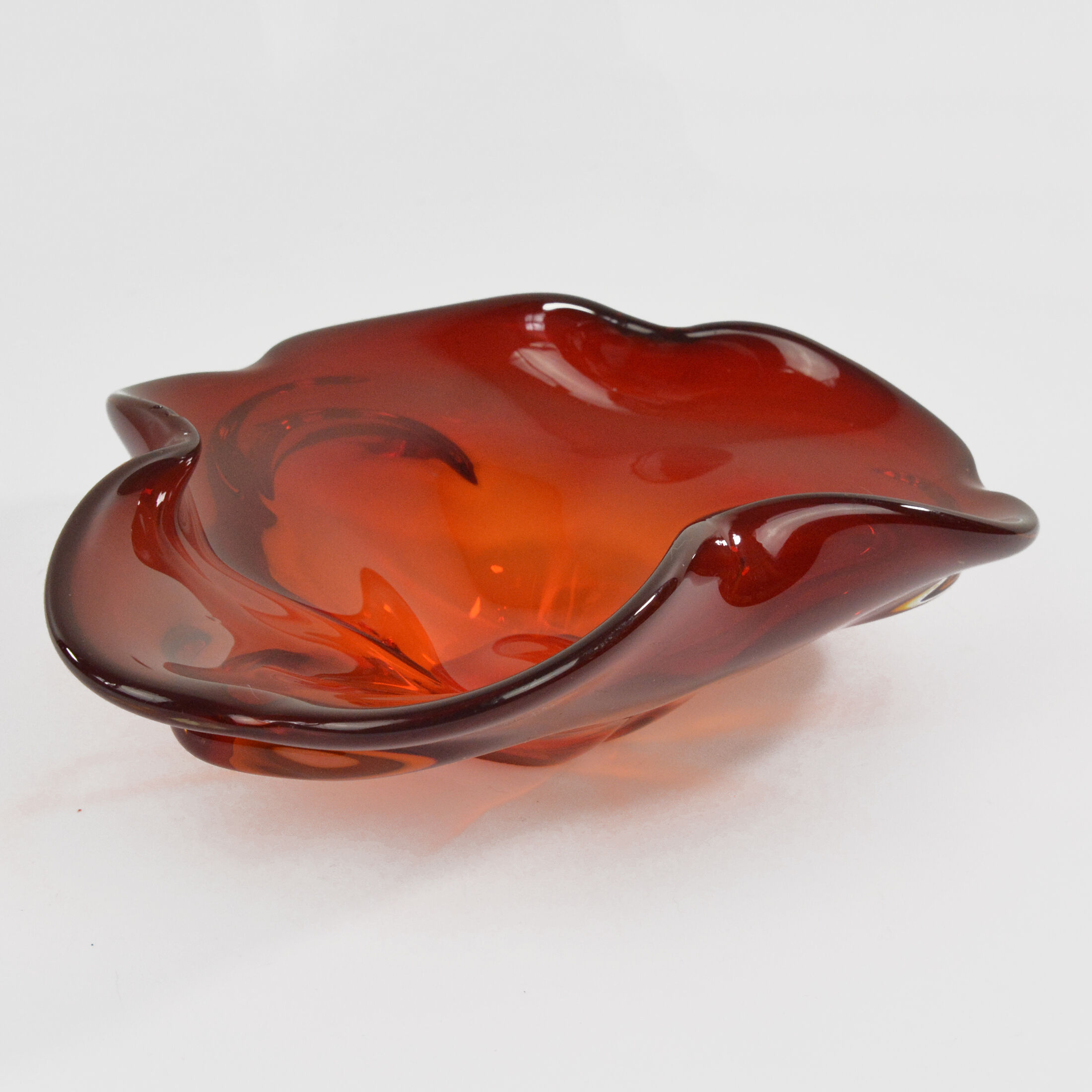 1970s modern Patera, glass bowl, HSG Ząbkowice Poland