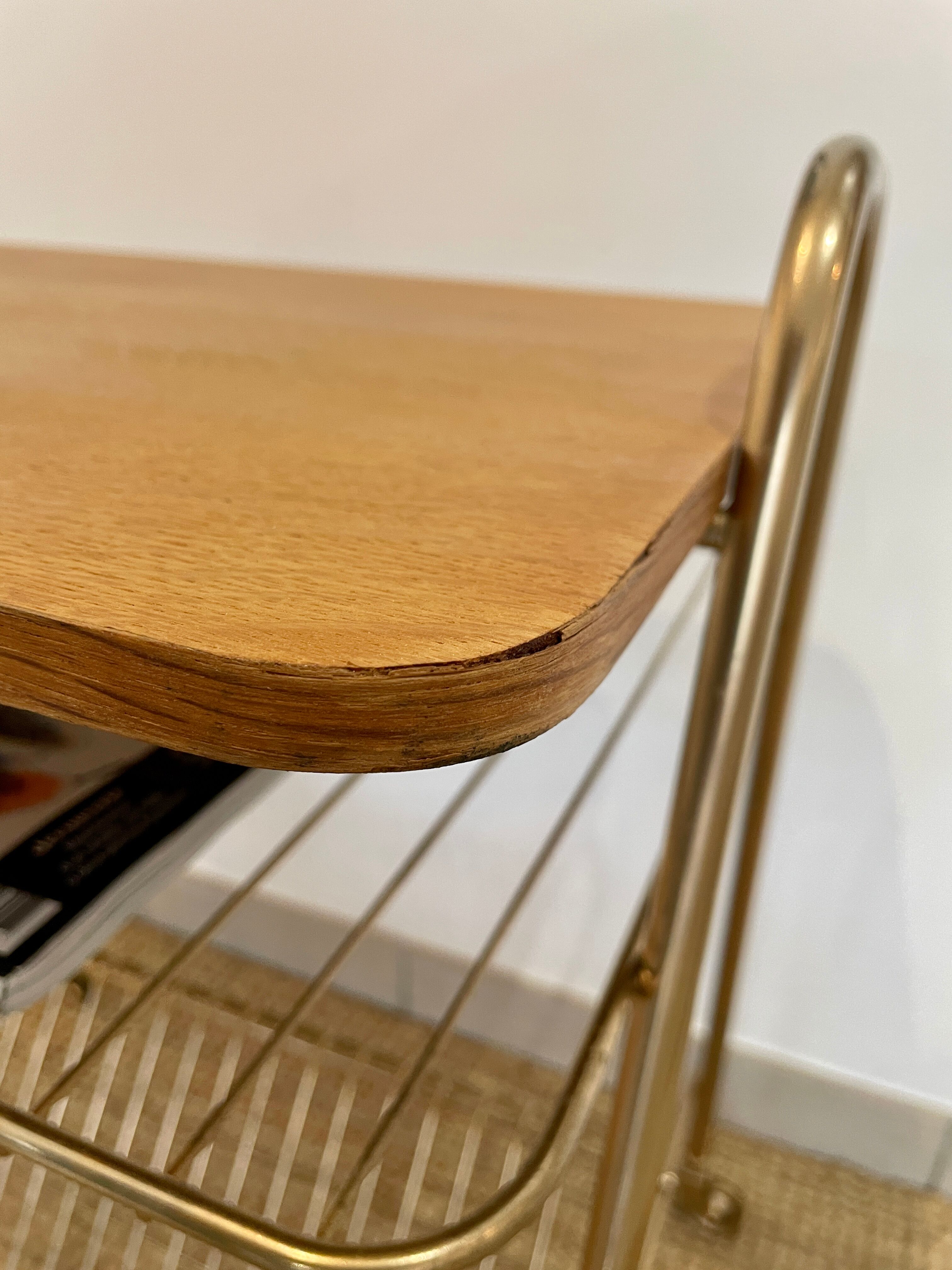 Vinyl holder side table