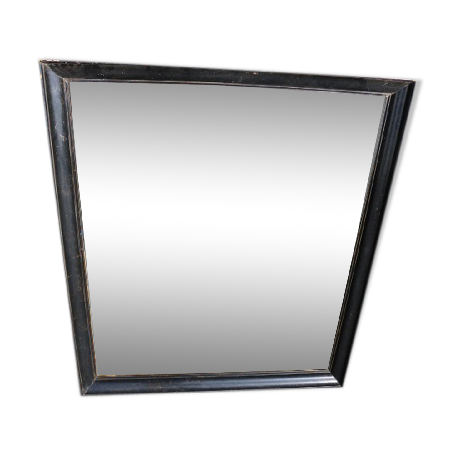 Rectangular black mirror 127Cm