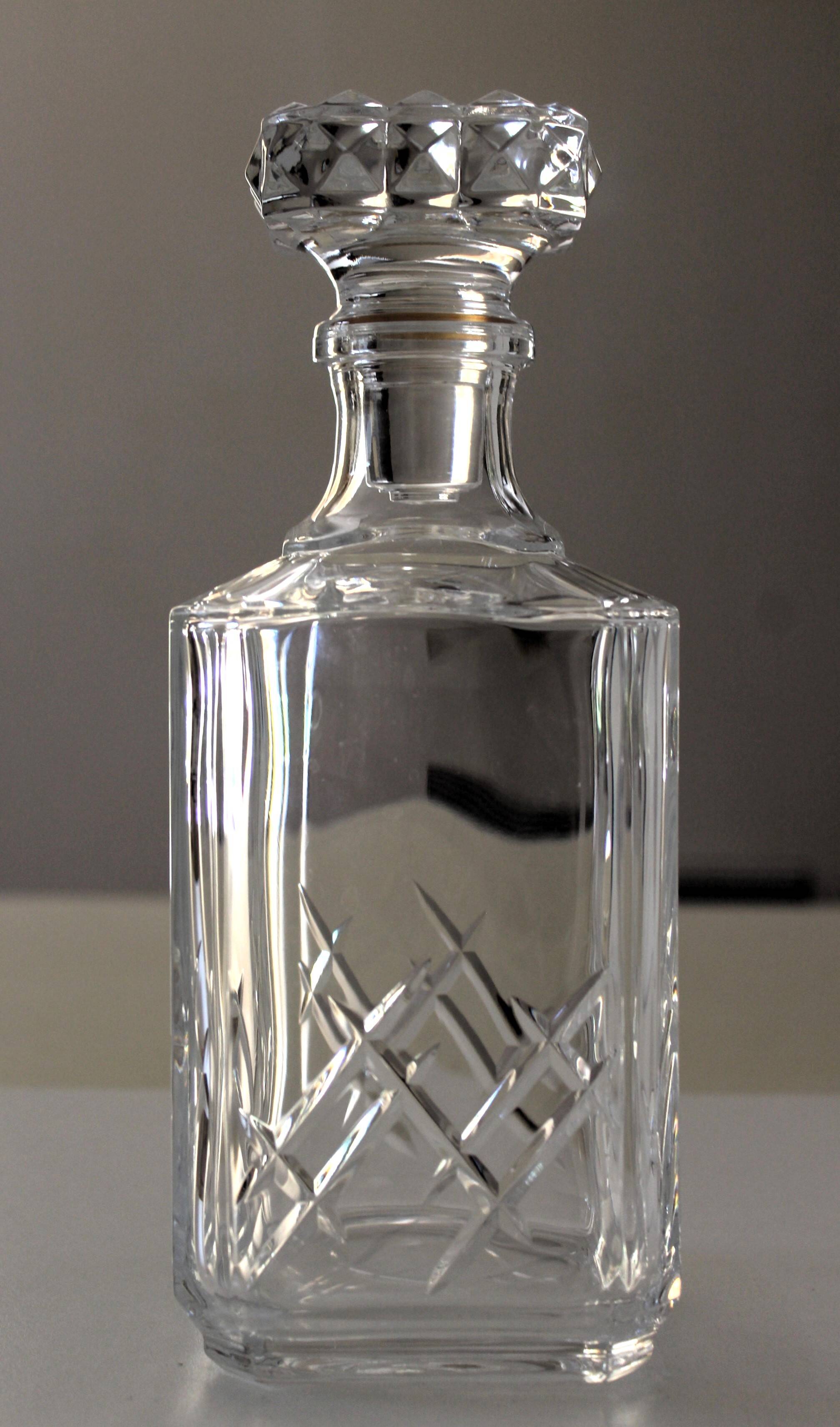 Vintage cut crystal whiskey decanter