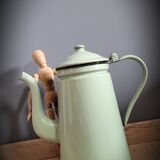 Light green enamelled coffee maker