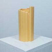 Three yellow vases in Memphis style by ASA Germany.