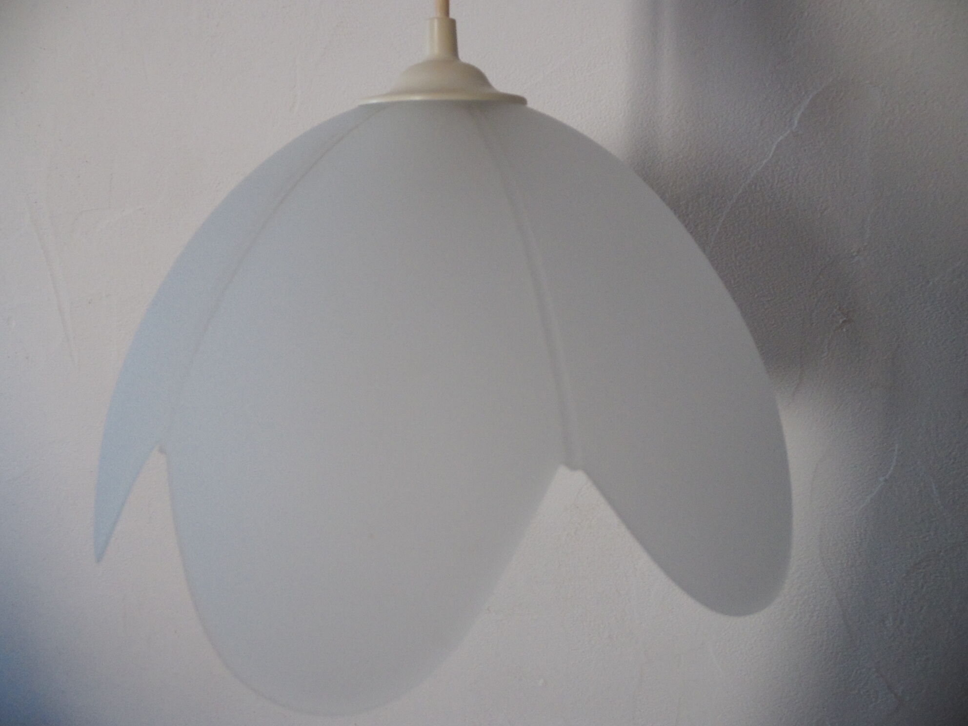 Suspension verre laqué blanc