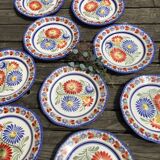 Vintage faience flat plates